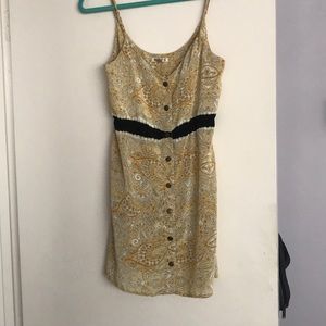 Golden yellow button up dress